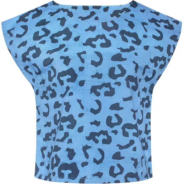 Boxy Blouse: Rawr - Blue-Organic