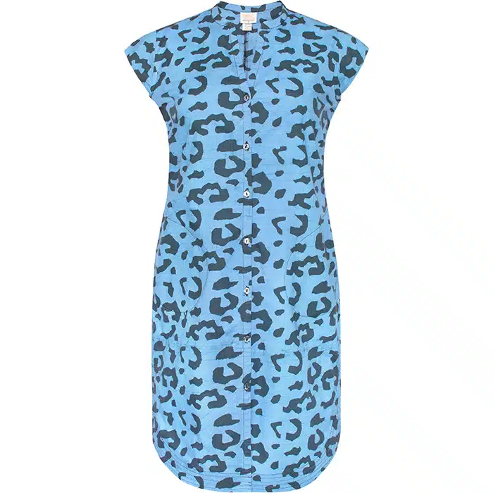 Harbor Dress: Rawr - Blue-Organic