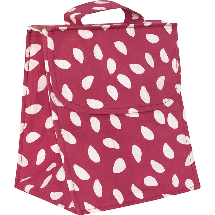 Lunch Bag: Leaf Dot - Rosewood-Organic