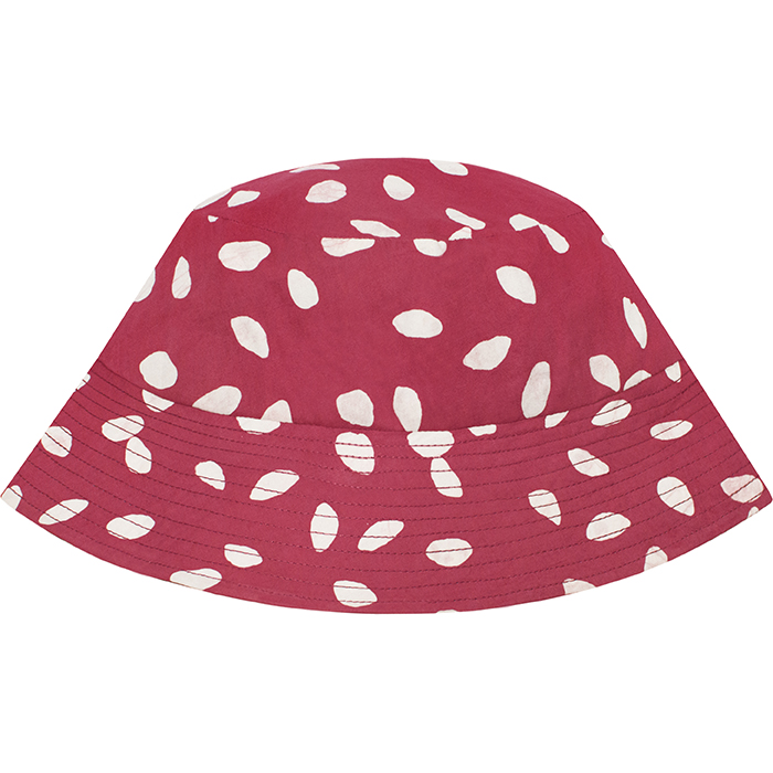 Adult Sun Hat: Leaf Dot - Rosewood-Organic