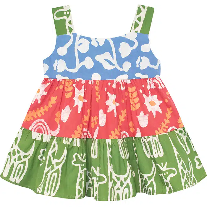 Carousel Dress: Giraffe - Olive-Organic