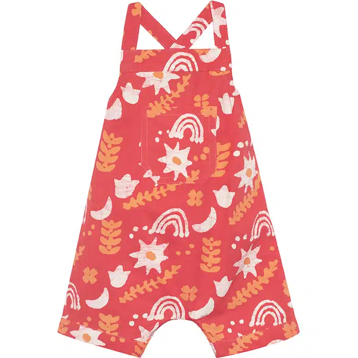 Romper: Sun & Moon - Papaya-Organic