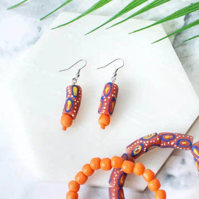 Carousel: Earrings - Tangerine