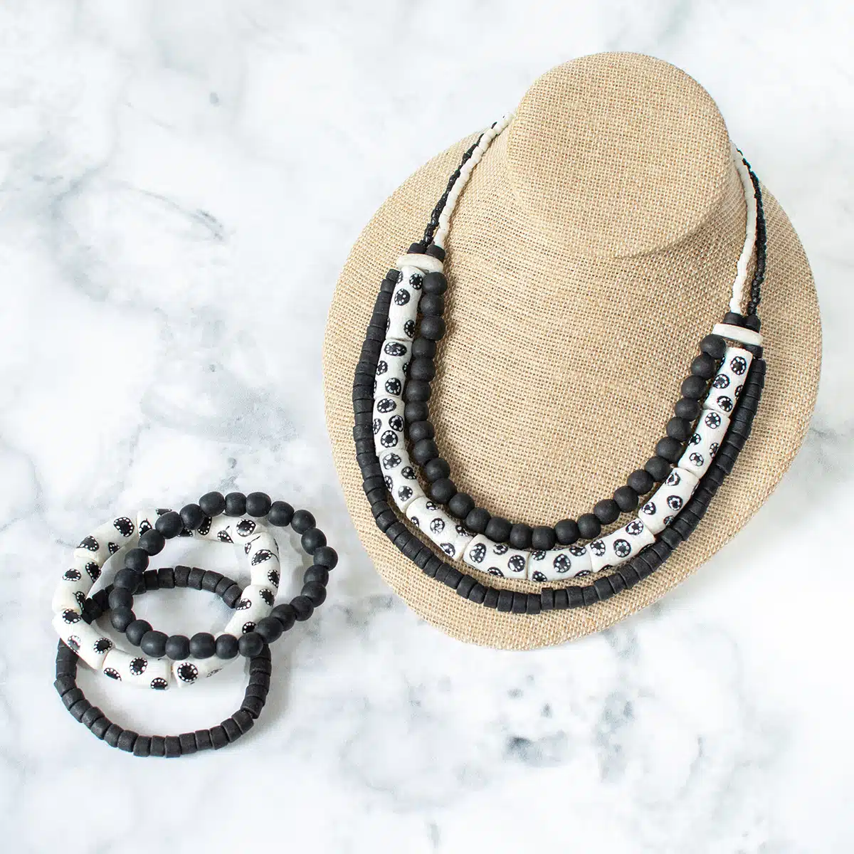 Manye Stacking: Bracelets - Black - Image 3