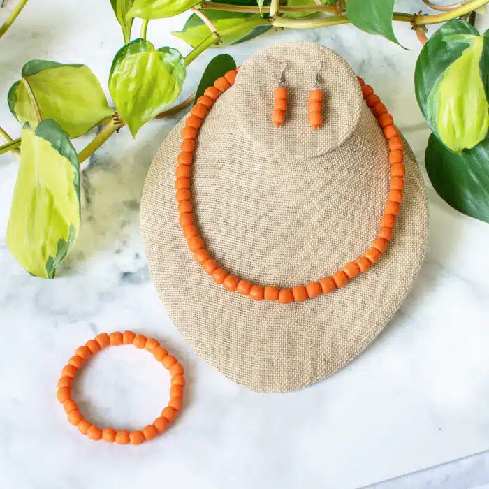 Pearls: Necklace - Tangerine