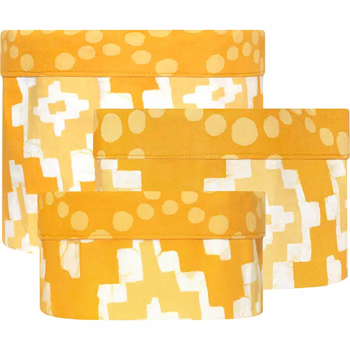 Stackable Bins: Ikat - Gold-Organic