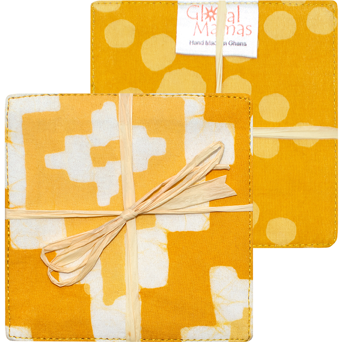 Coasters: Ikat - Gold-Organic