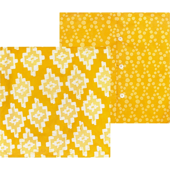 Pillow Cover: Ikat - Gold-Organic