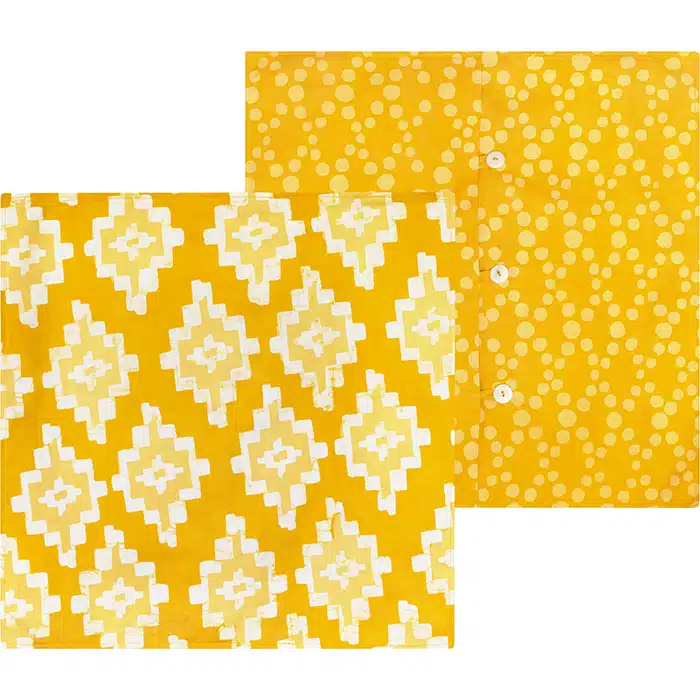 Pillow Cover: Ikat - Gold-Organic