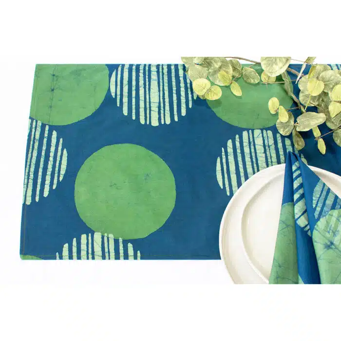 Table Runner-Long: Eclipse - Green-Organic