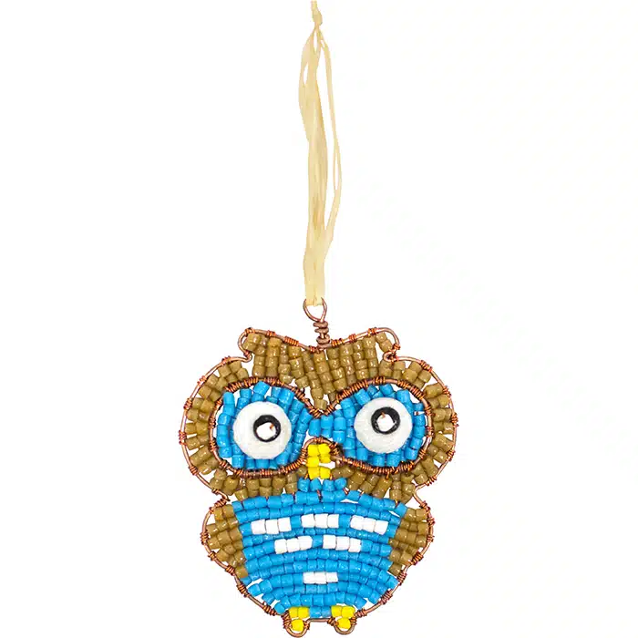 Ornaments: Bird Owl - Brown