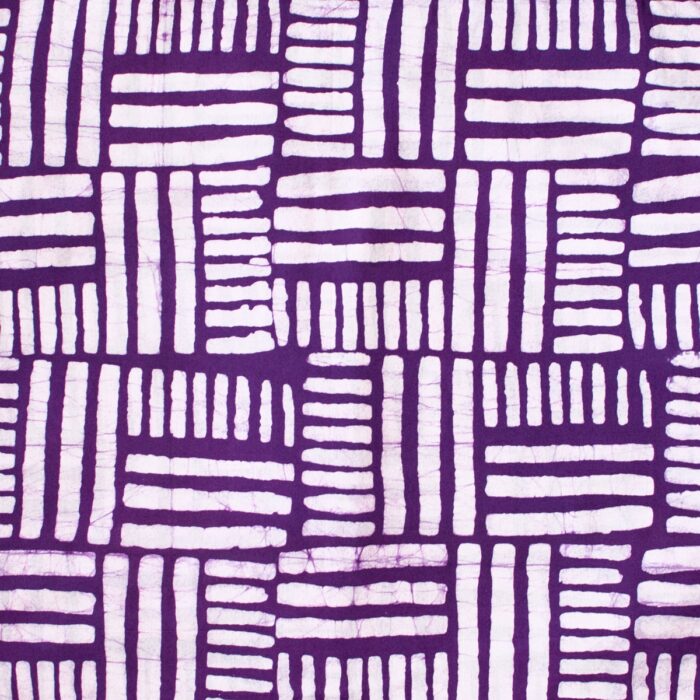 Batik Fabric: Checkers - Purple-Organic