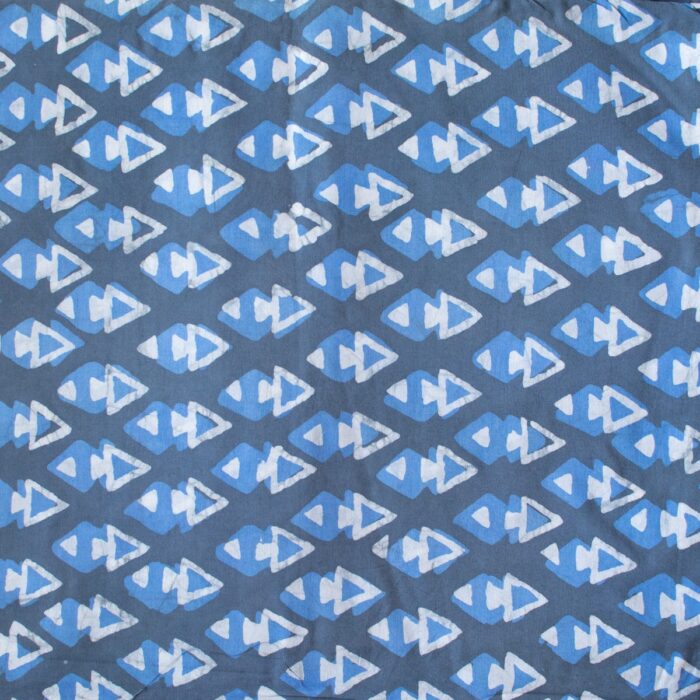 Batik Fabric: Medallion - Charcoal-Organic
