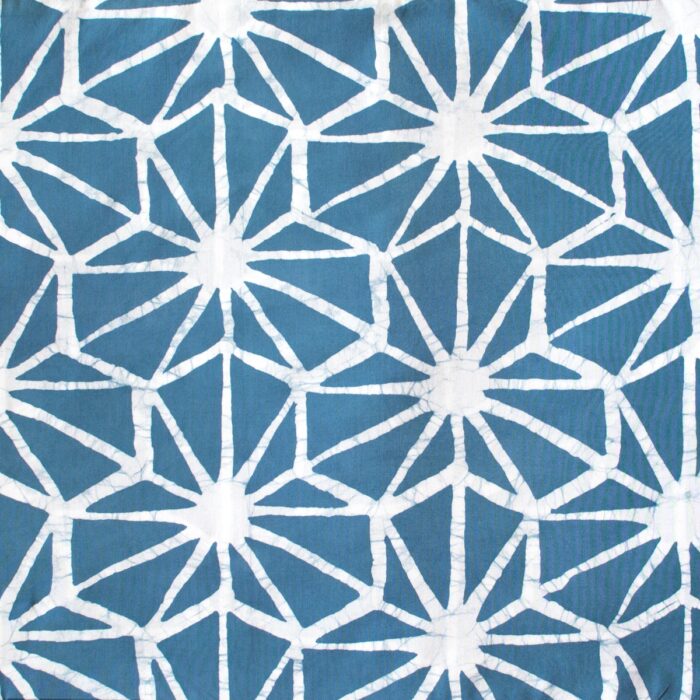 Batik Fabric: Tiles - Teal-Organic