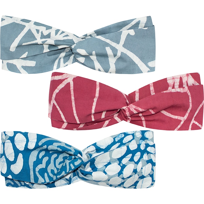 Women's Headband Twist: Batik - Assorted-Organic