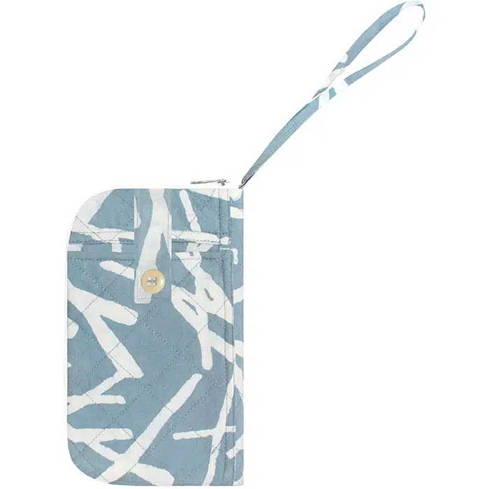 Travel Wallet: Crosshatch - Silver-Organic