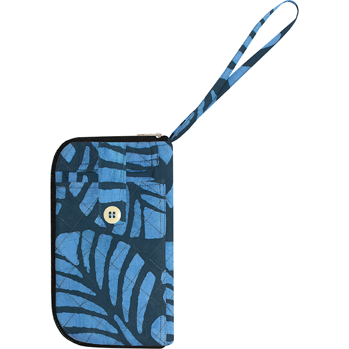 Travel Wallet: Deco Leaf - Spruce-Organic