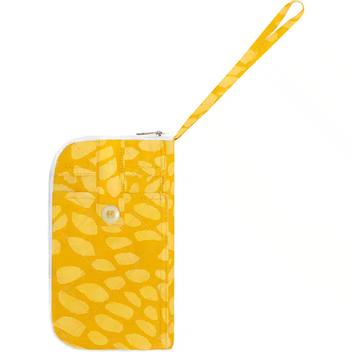 Travel Wallet: Floral Burst - Gold-Organic