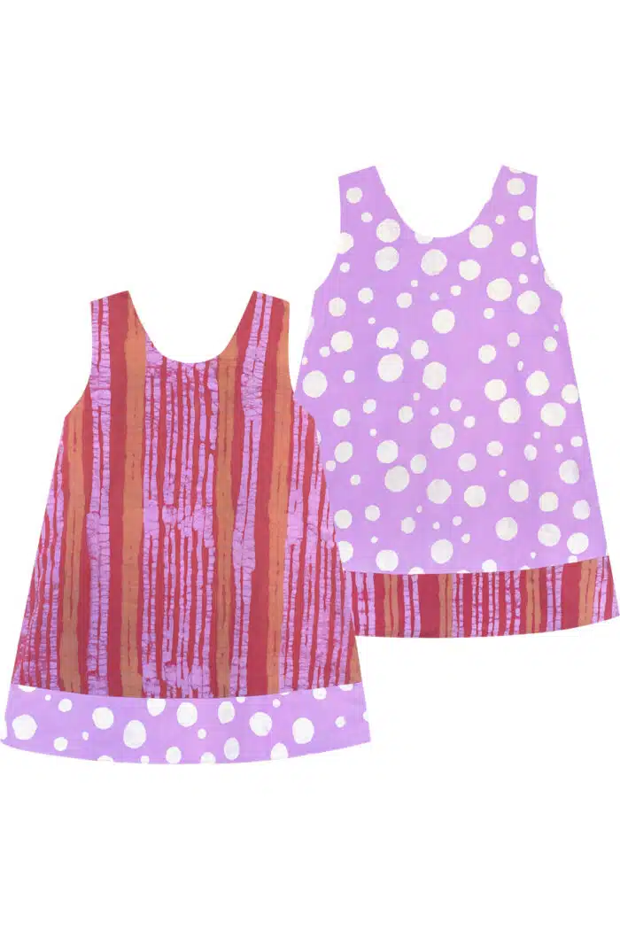Reversible Dress: Reeds - Melon-Organic