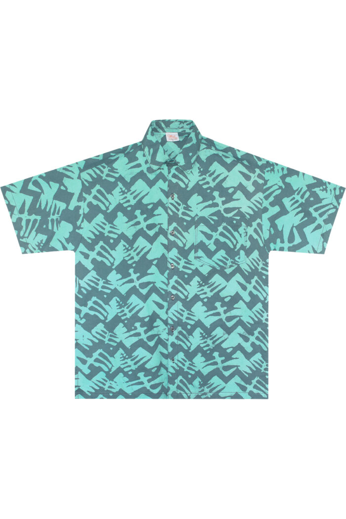 Button Down Shirt: Phoenix - Sea Glass-Organic
