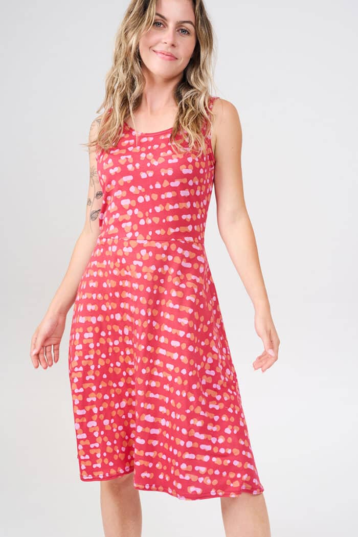 Knit Dress-Fit & Flare Adult: Code - Melon-Organic