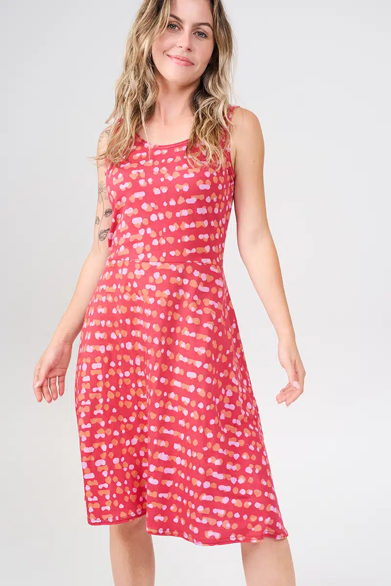 Knit Dress-Fit & Flare Adult: Code - Melon-Organic
