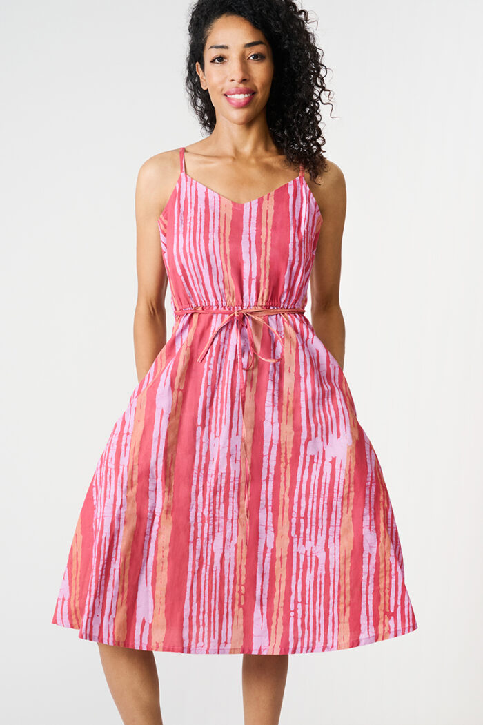Sunset Dress: Reeds - Melon-Organic