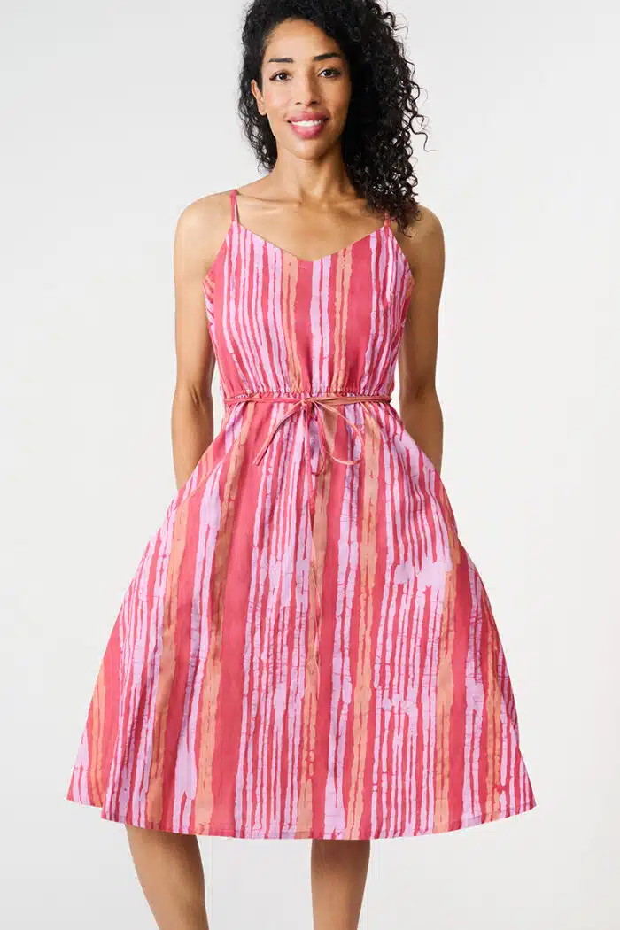 Sunset Dress: Reeds - Melon-Organic