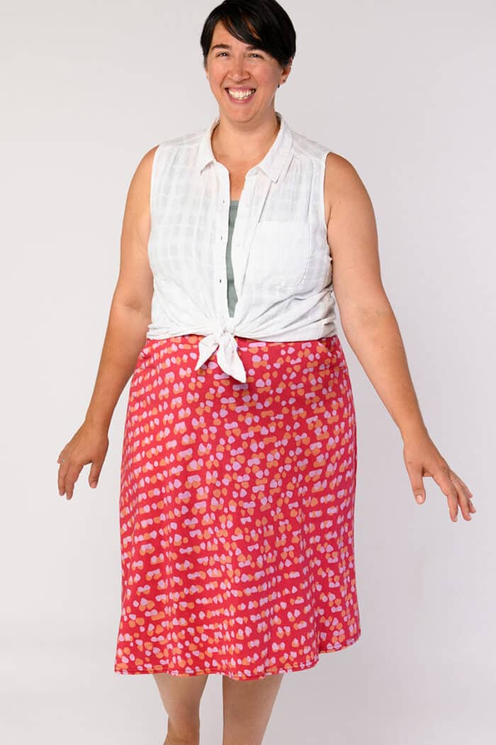 Knit Sierra Skirt: Code - Melon-Organic