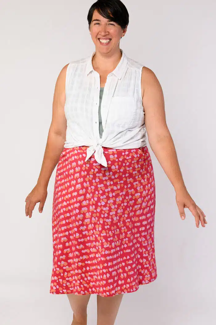 Knit Sierra Skirt: Code - Melon-Organic