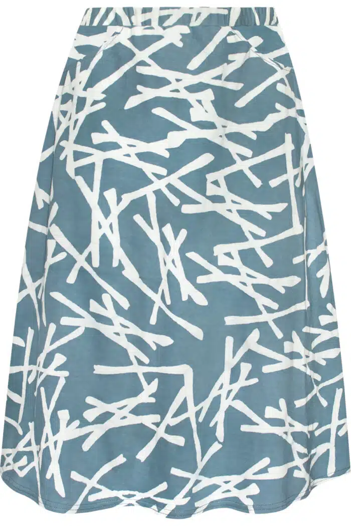 Knit Sierra Skirt: Crosshatch - Silver-Organic