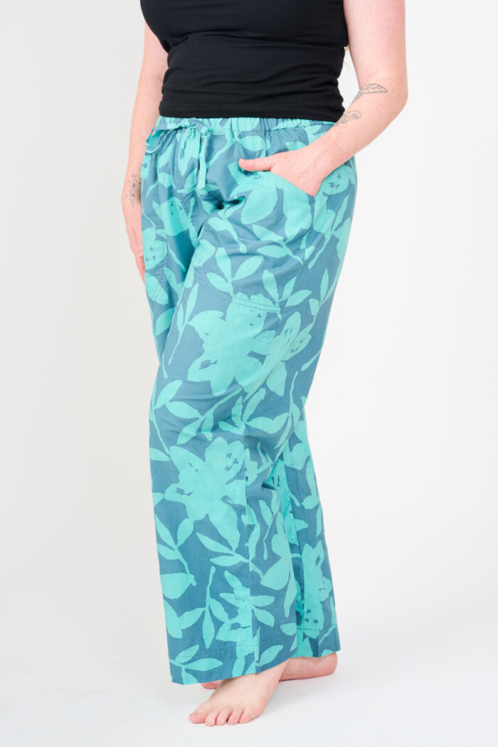 Trousers-Tenos: Blossom - Sea Glass-Organic