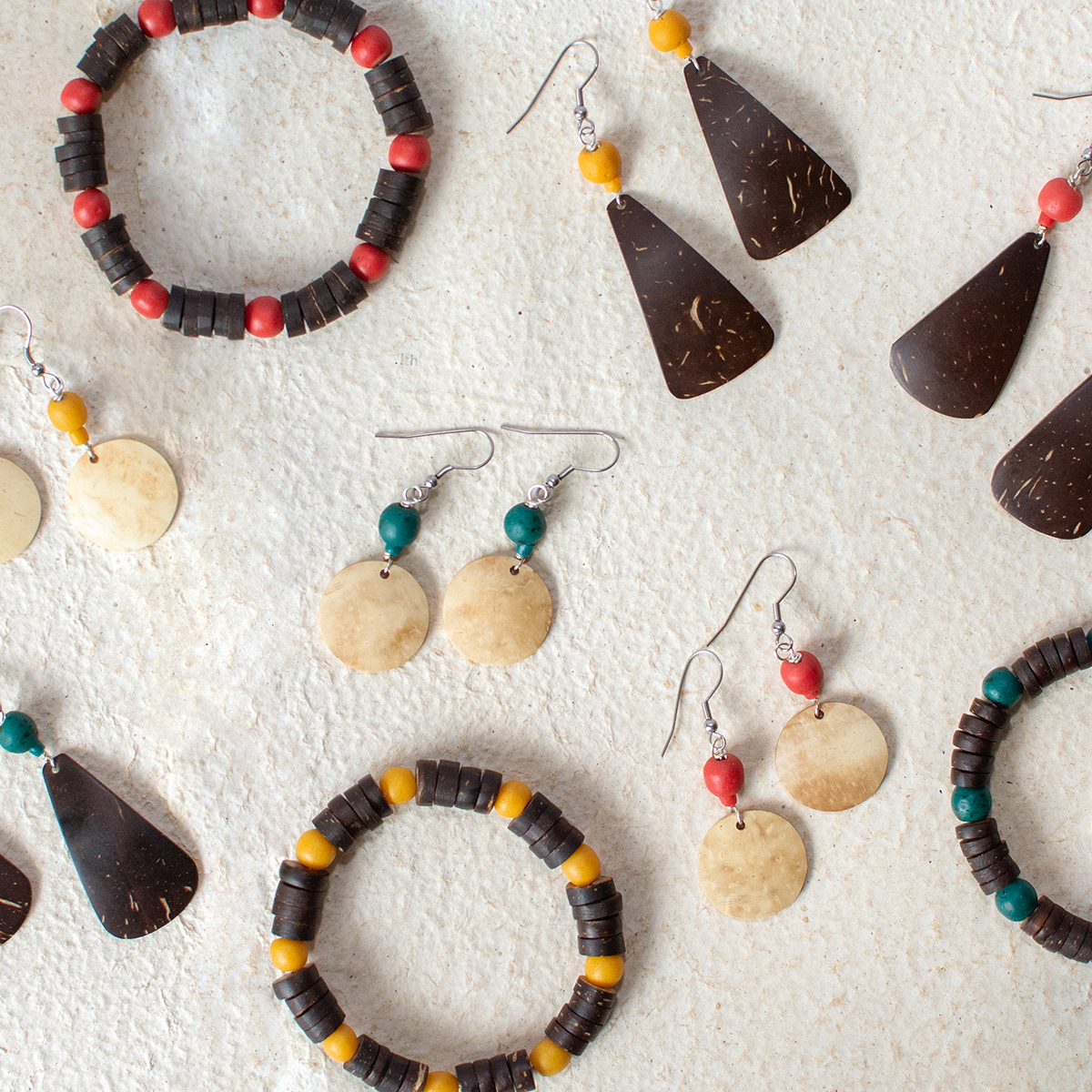 Coconut Dangle: Earrings - Teal - Image 4