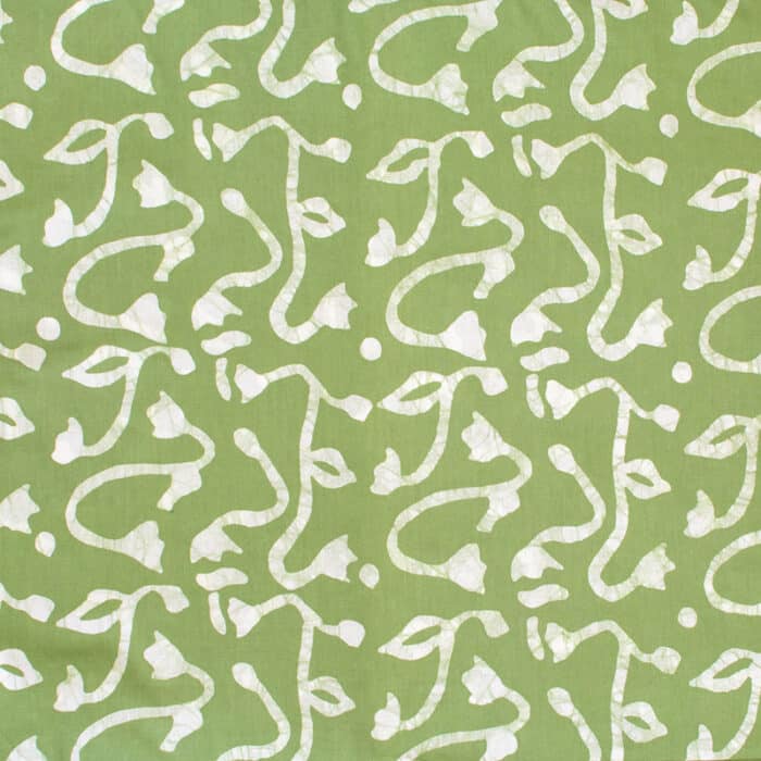 Batik Fabric: Brambles - Olive-Organic