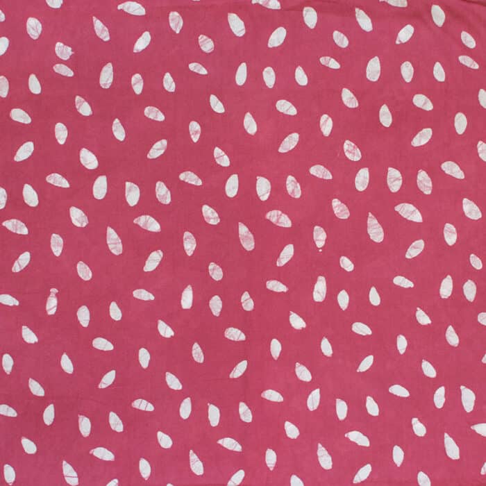 Batik Fabric: Leaf Dot - Rosewood-Organic