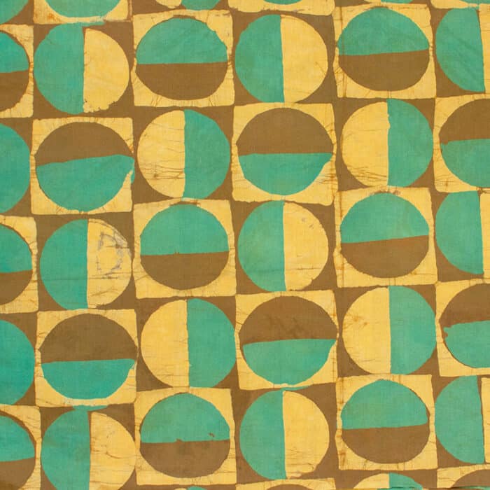 Batik Fabric: Mod Circles - Brown-Organic