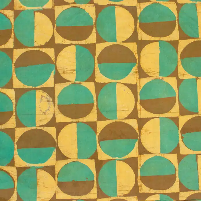 Batik Fabric: Mod Circles - Brown-Organic