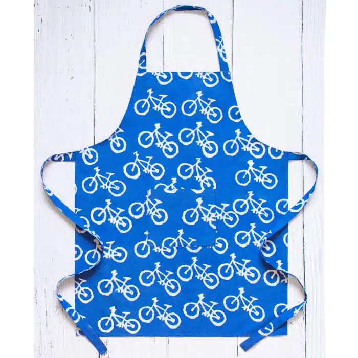 Apron Reversible: Bikes - Blue-Organic