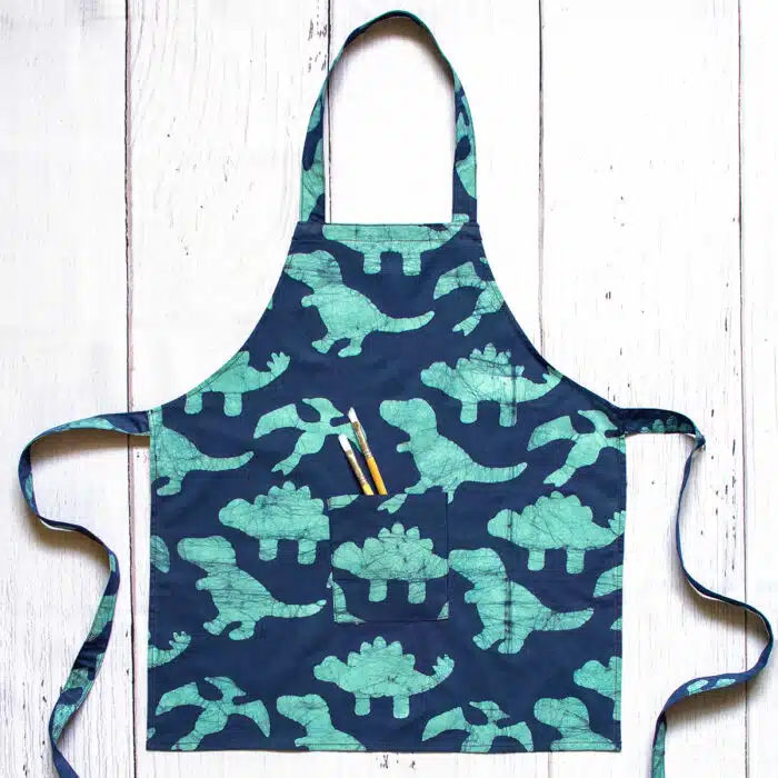 Apron Kids: Dinos - Navy-Organic