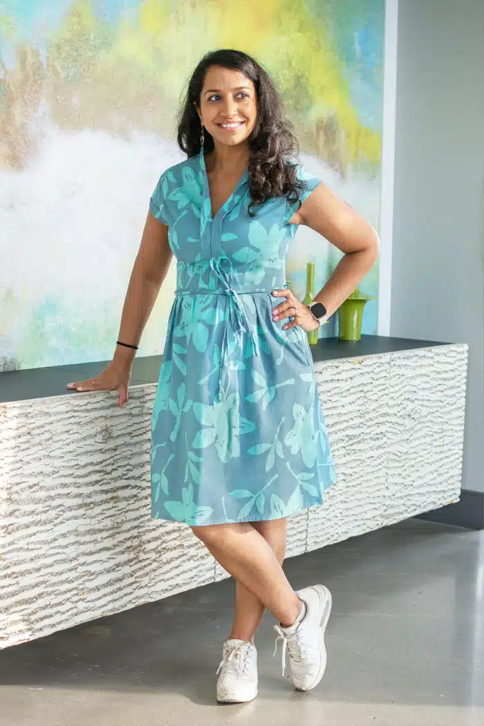 Retro Dress: Blossom - Sea Glass-Organic