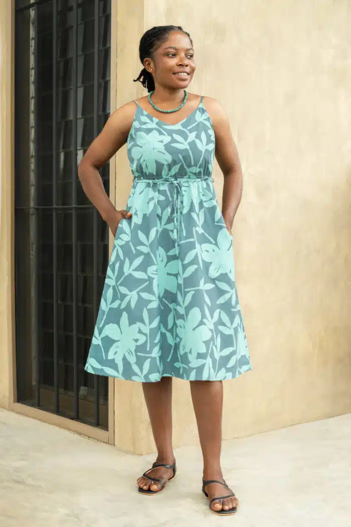 Sunset Dress: Blossom - Sea Glass-Organic