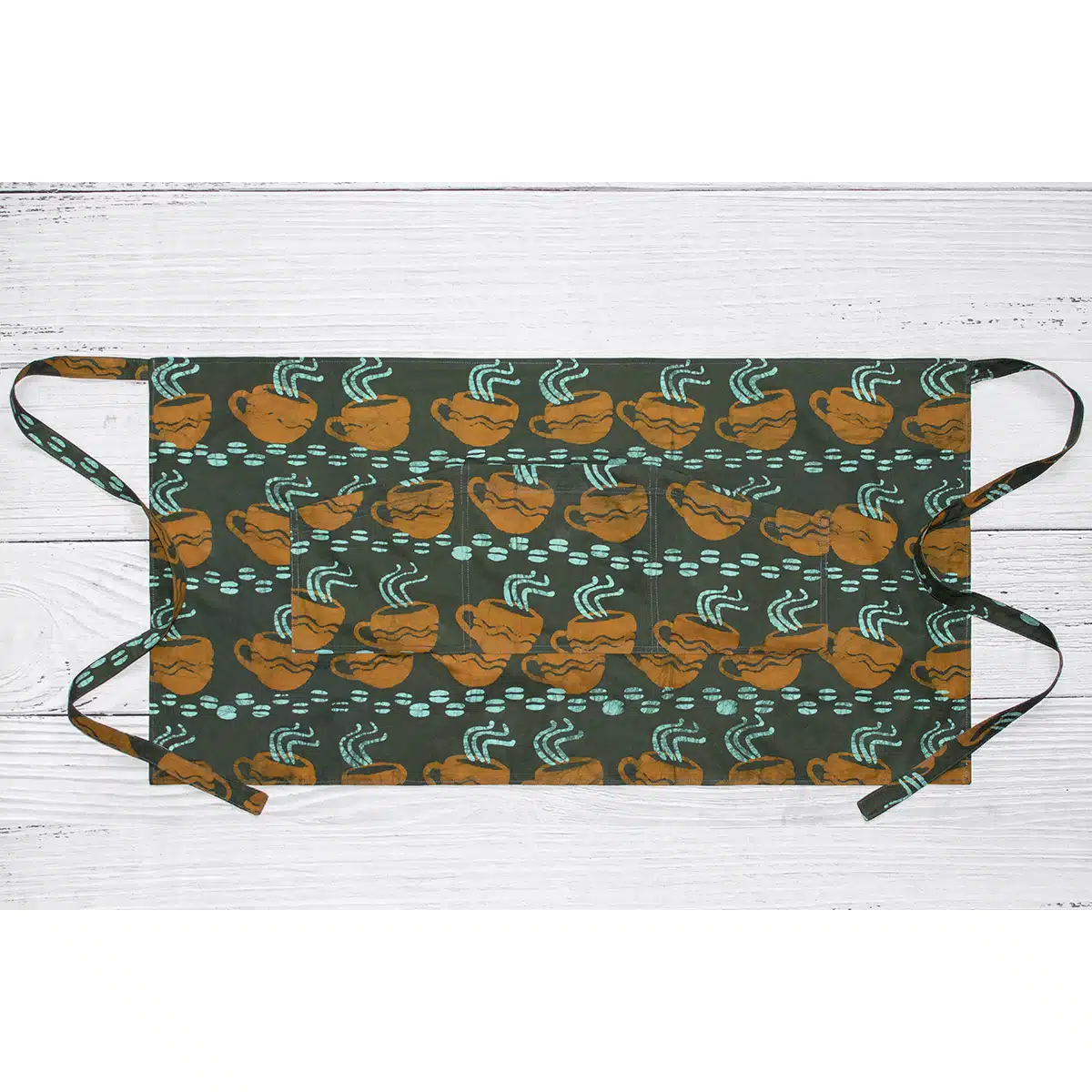 Apron Bistro: Coffee Cups - Brown-Organic - Image 2