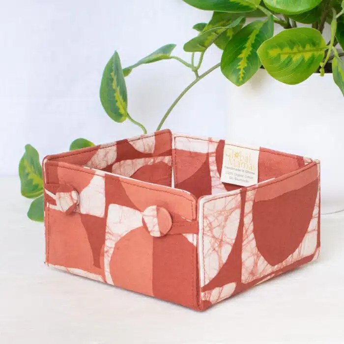 Button Basket Mini: Mod Circles - Rust-Organic