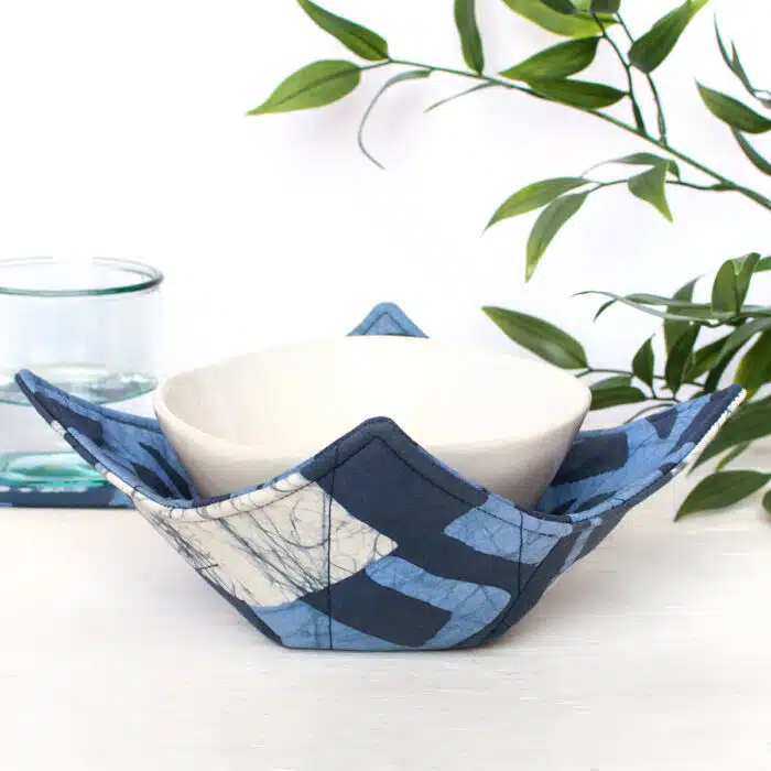 Bowl Cozy: Blocks - Navy-Organic