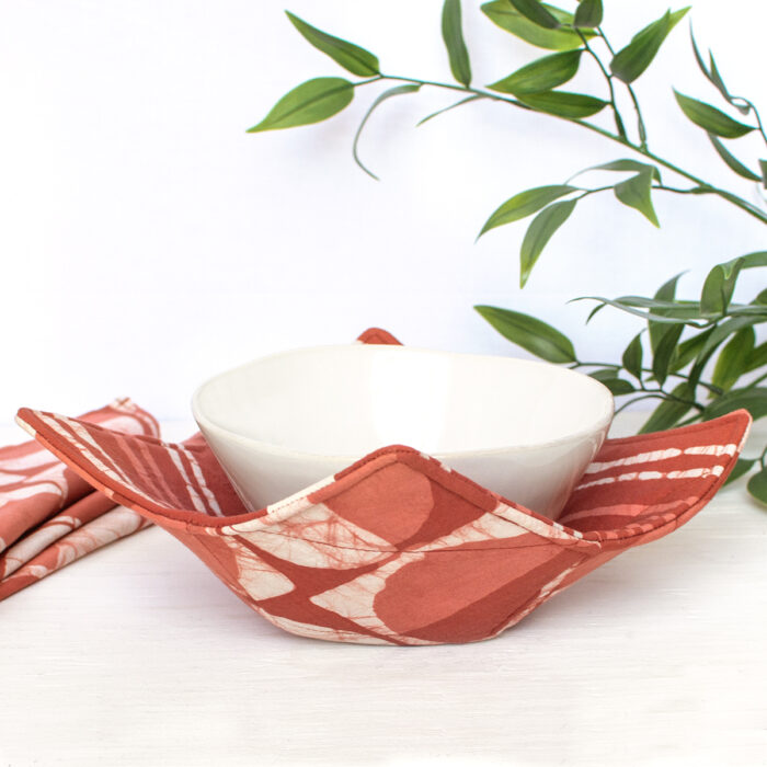 Bowl Cozy: Mod Circles - Rust-Organic