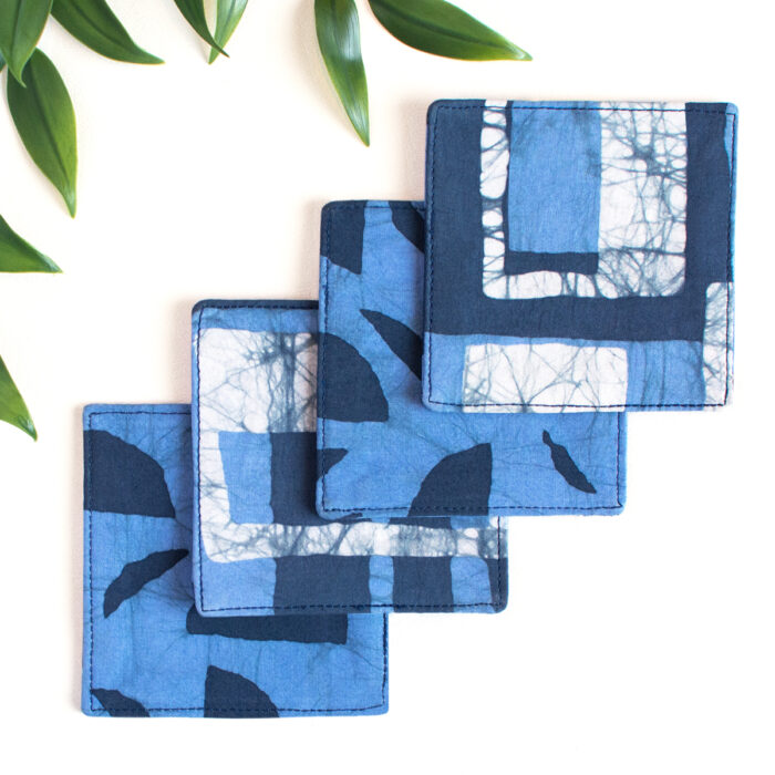 Coasters: Blocks - Navy-Organic
