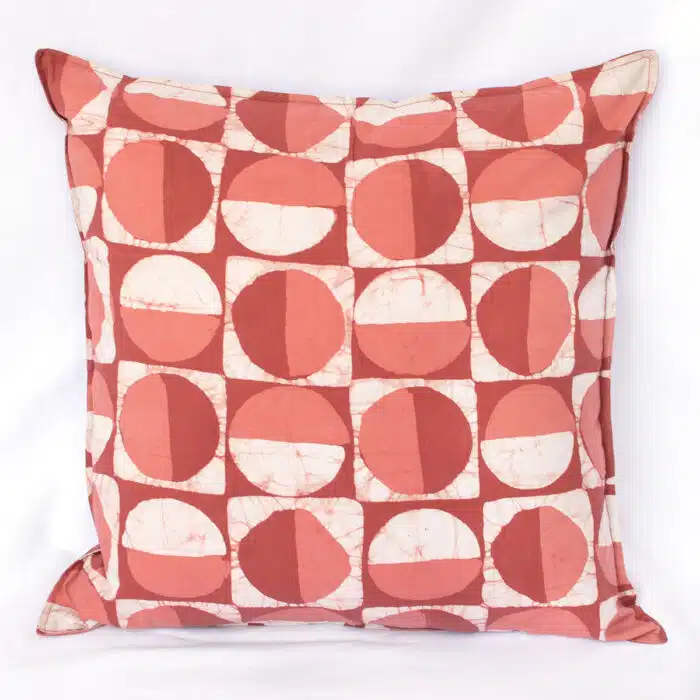 Pillow Covers-Set of 2: Mod Circles - Rust-Organic