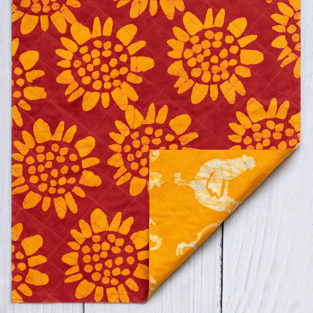 Tea Towels: Sunflower - Red-Organic - Image 2