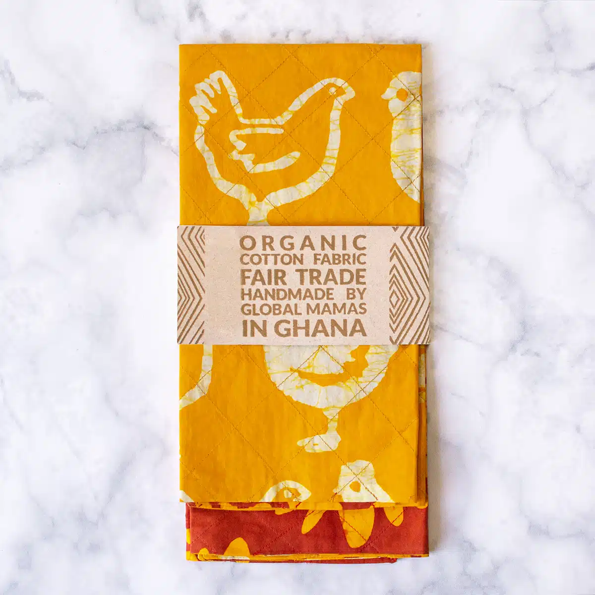 Tea Towels: Sunflower - Red-Organic - Image 4