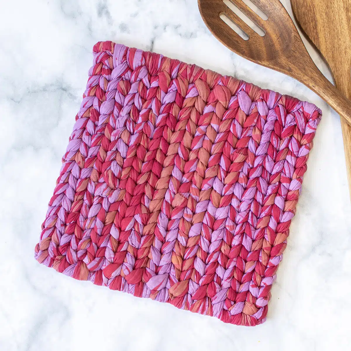 Trivet: Woven - Melon-Organic - Image 2